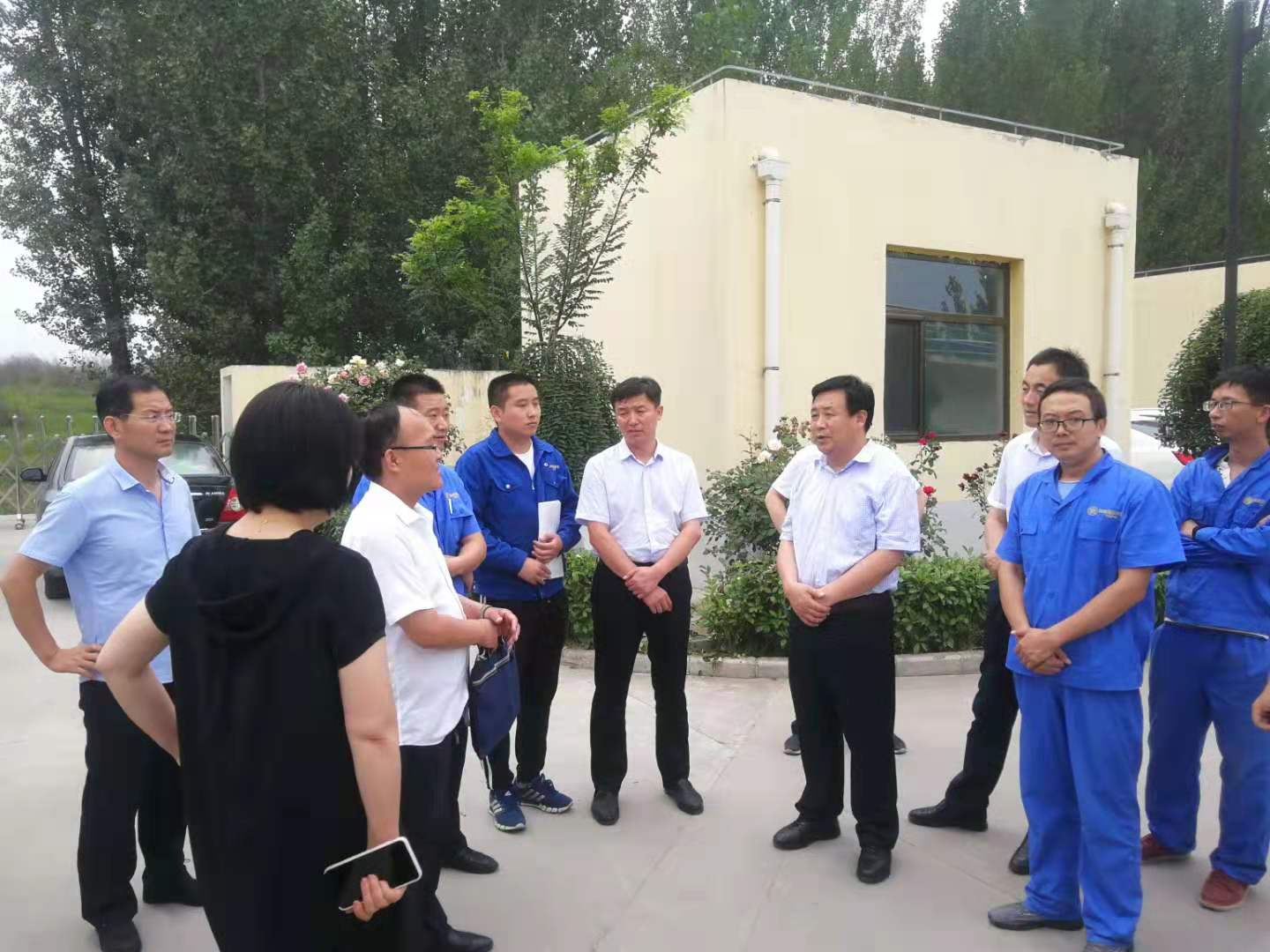 韩城市委常委、副市长张新庄到水环境公司韩城市金城区污水处置厂调研