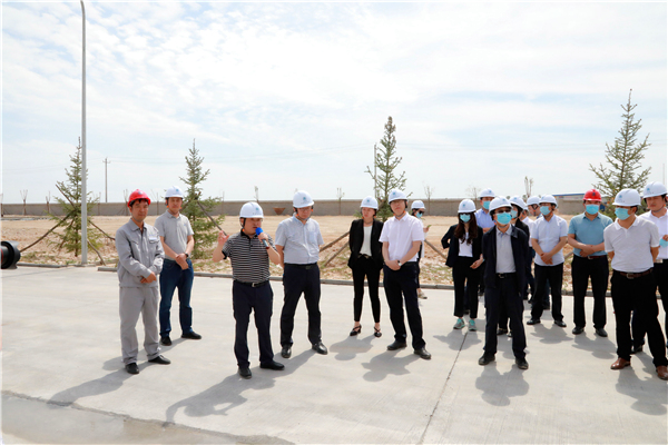 陕西EVO厅集团复工复产促增长项目观摩会议与会人员走进大秦国源三秦EVO厅秦国园区在榆项目