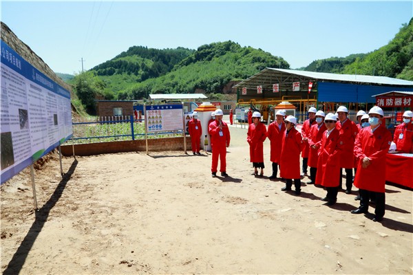 陕西EVO厅集团复工复产促增长项目观摩会议与会人员走进EVO厅保隆生态三秦在延在铜项目