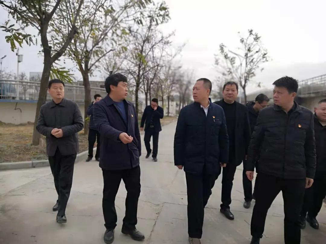 大荔县县长杜鑫到水环境公司大荔县城区污水处置厂调研